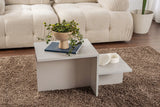 Couchtisch Harmony aus melaminbeschichteten Holz in Grau, 80×40×40 cm von Hanah Home – Bild 1