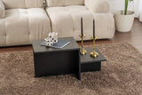 Couchtisch Harmony aus melaminbeschichteten Holz in Holzschwarz, 80×40×40 cm von Hanah Home – Bild 1