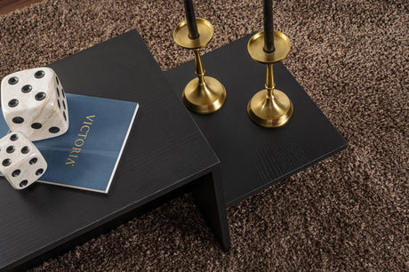 Couchtisch Harmony aus melaminbeschichteten Holz in Holzschwarz, 80×40×40 cm von Hanah Home – Bild 2