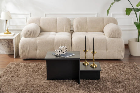 Couchtisch Harmony aus melaminbeschichteten Holz in Holzschwarz, 80×40×40 cm von Hanah Home – Bild 3