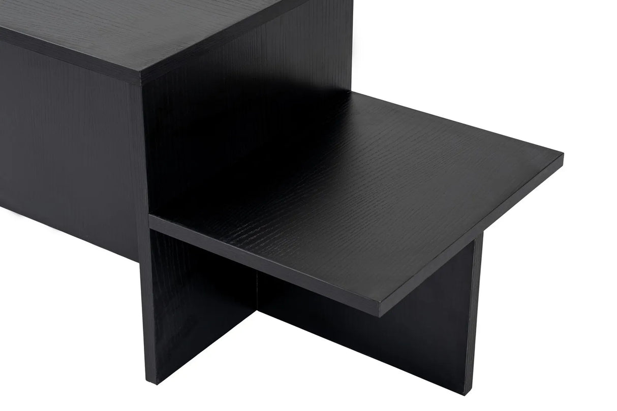 Couchtisch Harmony aus melaminbeschichteten Holz in Holzschwarz, 80×40×40 cm von Hanah Home – Bild 5