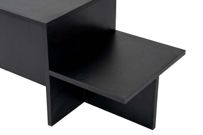 Couchtisch Harmony aus melaminbeschichteten Holz in Holzschwarz, 80×40×40 cm von Hanah Home – Bild 5