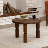 Couchtisch Ida aus Buchenholz in Walnuss, 60×60×40 cm von Hanah Home – Bild 4