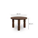 Couchtisch Ida aus Buchenholz in Walnuss, 60×60×40 cm von Hanah Home – Bild 8