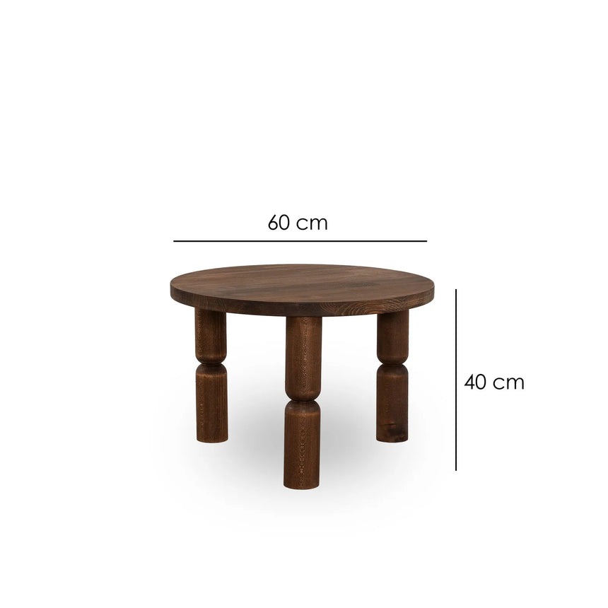 Couchtisch Ida aus Buchenholz in Walnuss, 60×60×40 cm von Hanah Home – Bild 8