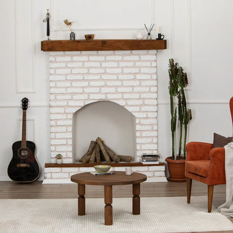 Couchtisch Ida aus Buchenholz in Walnuss, 70×70×40 cm von Hanah Home – Bild 1