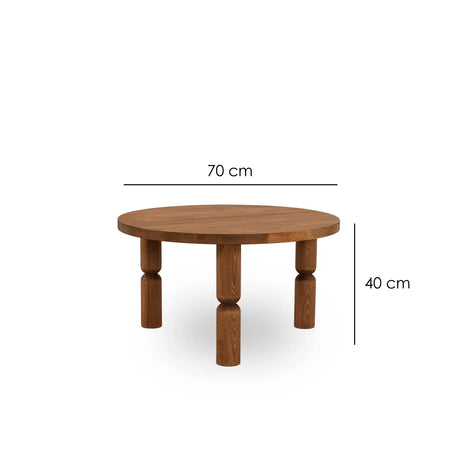 Couchtisch Ida aus Massivholz in Kastanie, 70×70×40 cm von Hanah Home – Bild 7