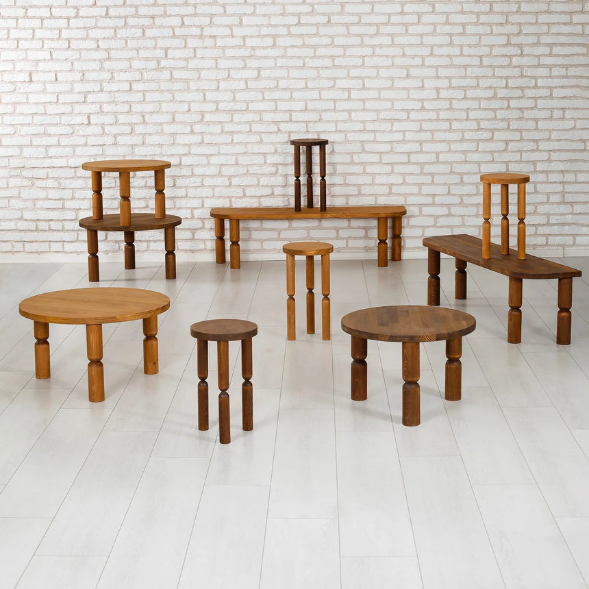Couchtisch Ida aus Massivholz in Kastanie, 70×70×40 cm von Hanah Home – Bild 8