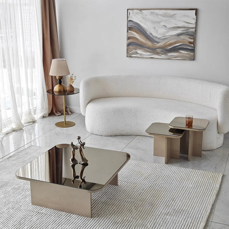 Couchtisch Jazz aus melaminbeschichteten Holz, 80×80×30 cm von Hanah Home – Bild 4