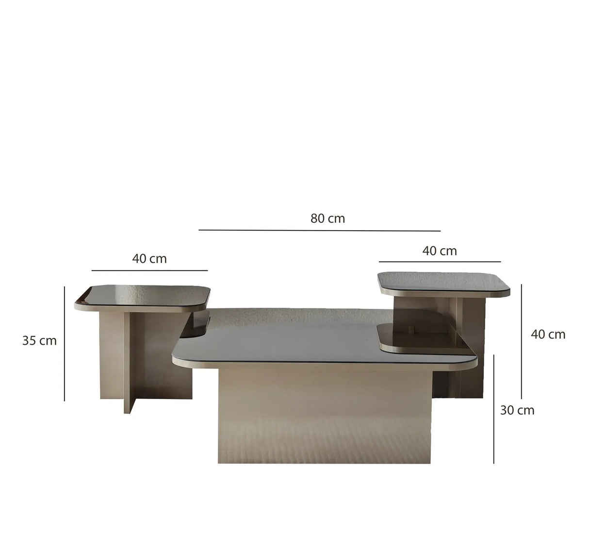 Couchtisch Jazz aus melaminbeschichteten Holz, 80×80×30 cm von Hanah Home – Bild 6
