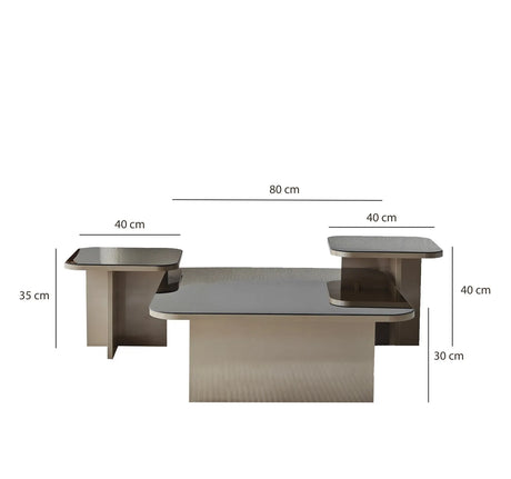 Couchtisch Jazz aus melaminbeschichteten Holz, 80×80×30 cm von Hanah Home – Bild 6