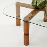 Couchtisch Kei aus Buchenholz und gehärtetem Glas, 80×80×40 cm von Hanah Home – Bild 9