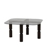 Couchtisch Kei aus Buchenholz und gehärtetem Glas in Anthrazit und Rauch, 80×80×40 cm von Hanah Home – Bild 7