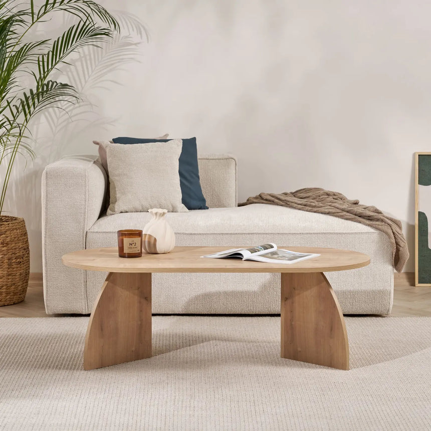 Couchtisch Melina aus melaminbeschichteten Holz in Saphir-Eiche, 120×60×40 cm von Hanah Home – Bild 2