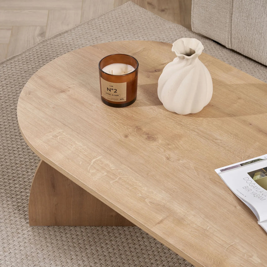 Couchtisch Melina aus melaminbeschichteten Holz in Saphir-Eiche, 120×60×40 cm von Hanah Home – Bild 5