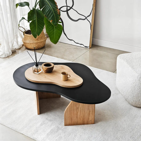 Couchtisch Melted aus melaminbeschichteten Holz, 105×65×35 cm von Hanah Home – Bild 1