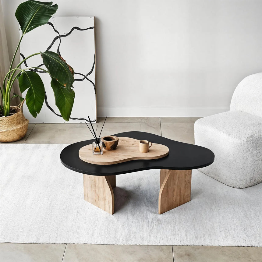 Couchtisch Melted aus melaminbeschichteten Holz, 105×65×35 cm von Hanah Home – Bild 4