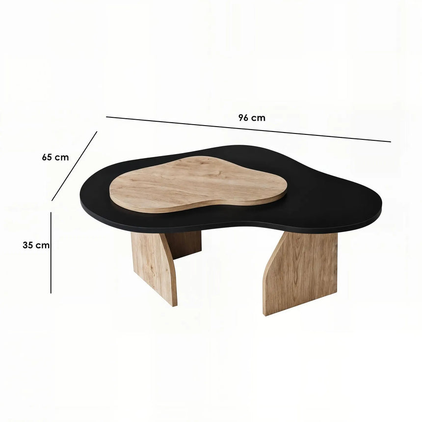 Couchtisch Melted aus melaminbeschichteten Holz, 105×65×35 cm von Hanah Home – Bild 9