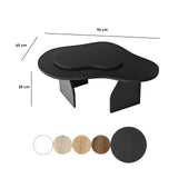 Couchtisch Melted aus melaminbeschichteten Holz in Schwarz, 105×65×35 cm von Hanah Home – Bild 9