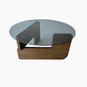 Couchtisch Mia aus massivem Kiefernholz und gehärtetem Glas, 75×75×35 cm von Hanah Home – Bild 8