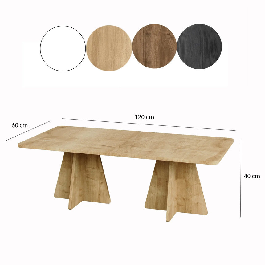 Couchtisch Mushroom aus melaminbeschichteten Holz in Saphir-Eiche, 120×60×40 cm von Hanah Home – Bild 6