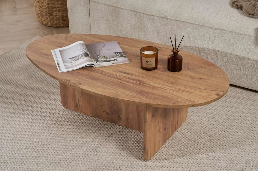 Couchtisch Orba aus melaminbeschichteter Spanplatte in Atlantische Kiefer, 120×65×40 cm von Hanah Home – Bild 4