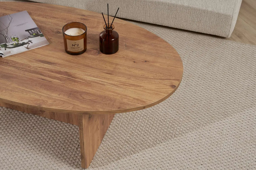 Couchtisch Orba aus melaminbeschichteter Spanplatte in Atlantische Kiefer, 120×65×40 cm von Hanah Home – Bild 6