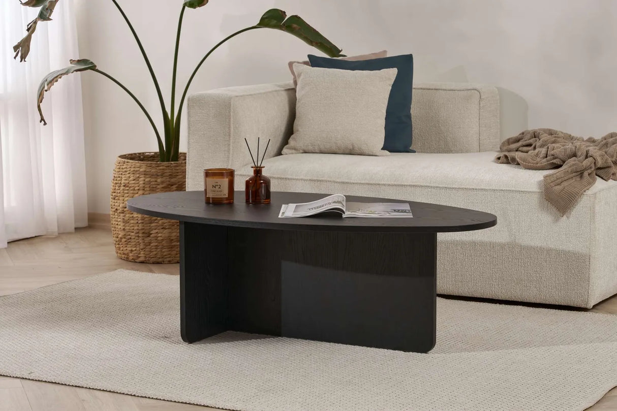 Couchtisch Orba aus melaminbeschichteter Spanplatte in Holzschwarz, 120×65×40 cm von Hanah Home – Bild 2