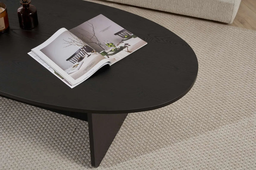 Couchtisch Orba aus melaminbeschichteter Spanplatte in Holzschwarz, 120×65×40 cm von Hanah Home – Bild 6