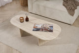 Couchtisch Ovalis aus melaminbeschichteter Spanplatte, 130×65×40 cm von Hanah Home – Bild 3