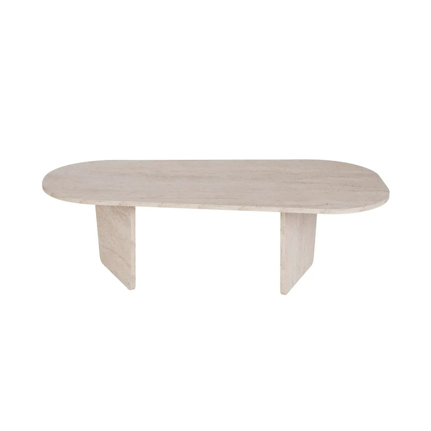 Couchtisch Ovalis aus Holz, 130×65×40 cm - ZEN ZONE Furniture