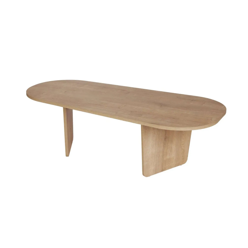 Couchtisch Ovalis aus Holz, 130×65×40 cm - ZEN ZONE Furniture