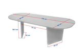 Couchtisch Ovalis aus melaminbeschichteter Spanplatte in Holzschwarz, 130×65×40 cm von Hanah Home – Bild 8
