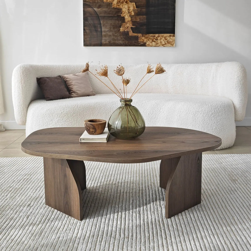 Couchtisch Rock aus melaminbeschichteten Holz, 100×60×35 cm von Hanah Home – Bild 2