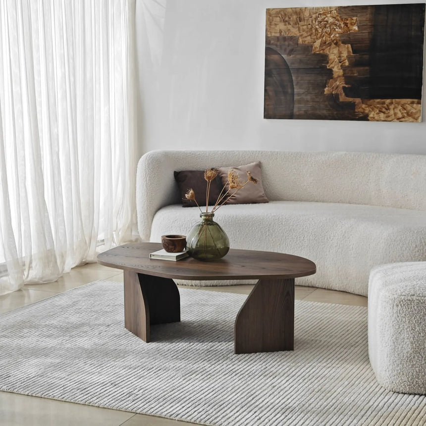 Couchtisch Rock aus melaminbeschichteten Holz, 100×60×35 cm von Hanah Home – Bild 4