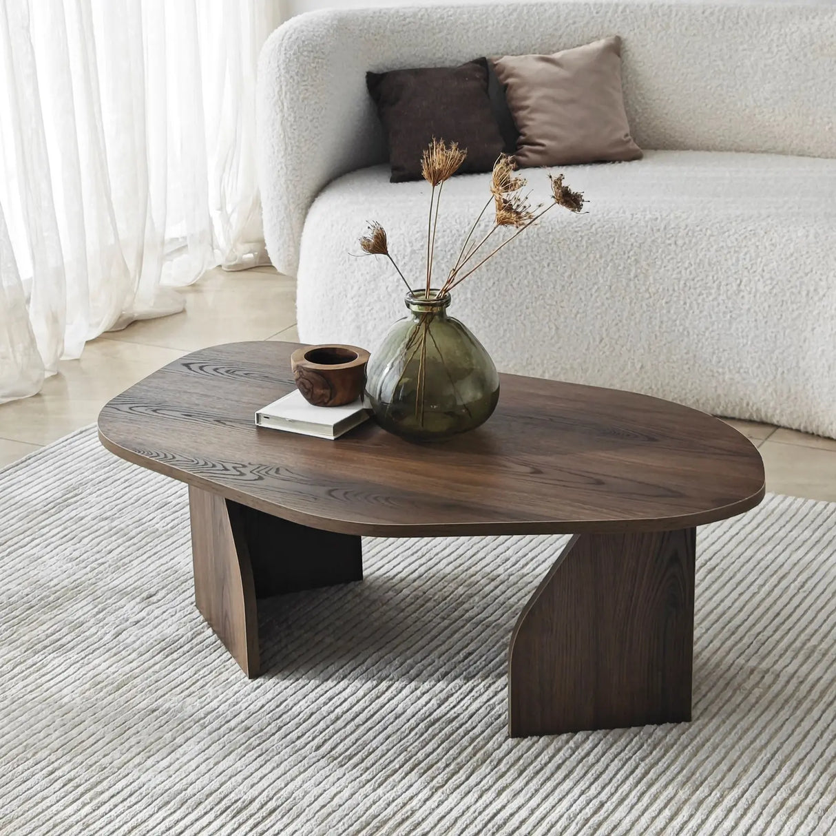 Couchtisch Rock aus melaminbeschichteten Holz, 100×60×35 cm von Hanah Home – Bild 5