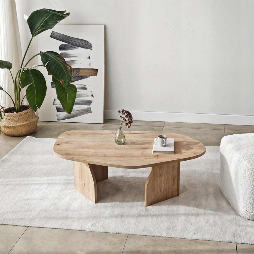 Couchtisch Rock aus melaminbeschichteten Holz in Saphir-Eiche, 100×60×35 cm von Hanah Home – Bild 4