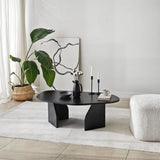 Couchtisch Rock aus melaminbeschichteten Holz in Schwarz, 100×60×35 cm von Hanah Home – Bild 1