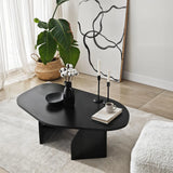 Couchtisch Rock aus melaminbeschichteten Holz in Schwarz, 100×60×35 cm von Hanah Home – Bild 4