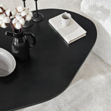 Couchtisch Rock aus melaminbeschichteten Holz in Schwarz, 100×60×35 cm von Hanah Home – Bild 7
