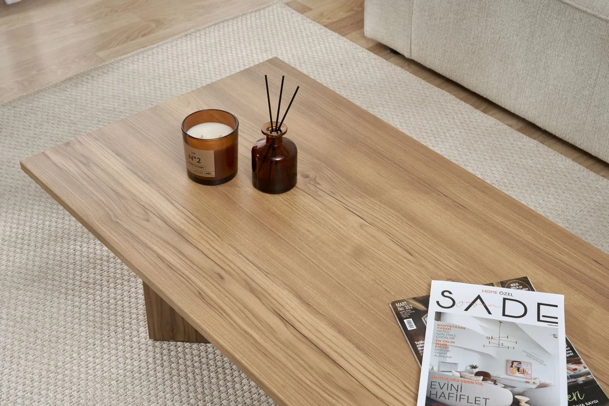 Couchtisch Sabin aus melaminbeschichteten Holz, 119×60×40 cm von Hanah Home – Bild 5