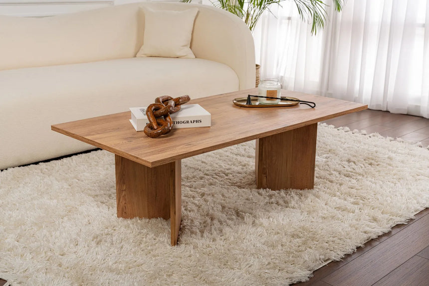 Couchtisch Sabin aus melaminbeschichteten Holz in Atlantik-Kiefer, 119×60×40 cm von Hanah Home – Bild 1