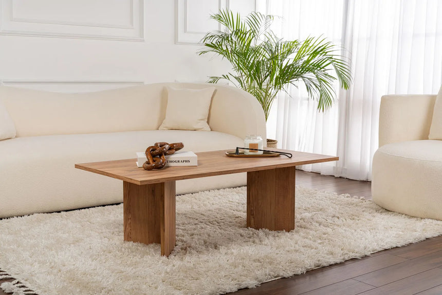 Couchtisch Sabin aus melaminbeschichteten Holz in Atlantik-Kiefer, 119×60×40 cm von Hanah Home – Bild 6
