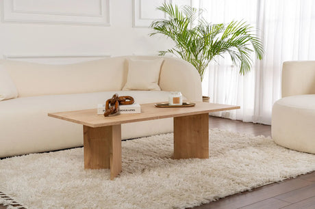 Couchtisch Sabin aus melaminbeschichteten Holz in Saphir-Eiche, 119×60×40 cm von Hanah Home – Bild 6