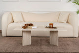 Couchtisch Sabin aus melaminbeschichteten Holz in Travertin, 119×60×40 cm von Hanah Home – Bild 2