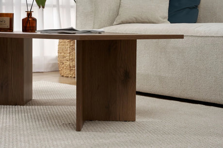 Couchtisch Sabin aus melaminbeschichteten Holz in VNT-Walnuss, 119×60×40 cm von Hanah Home – Bild 4