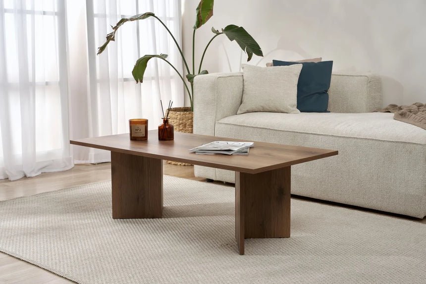 Couchtisch Sabin aus melaminbeschichteten Holz in VNT-Walnuss, 119×60×40 cm von Hanah Home – Bild 6