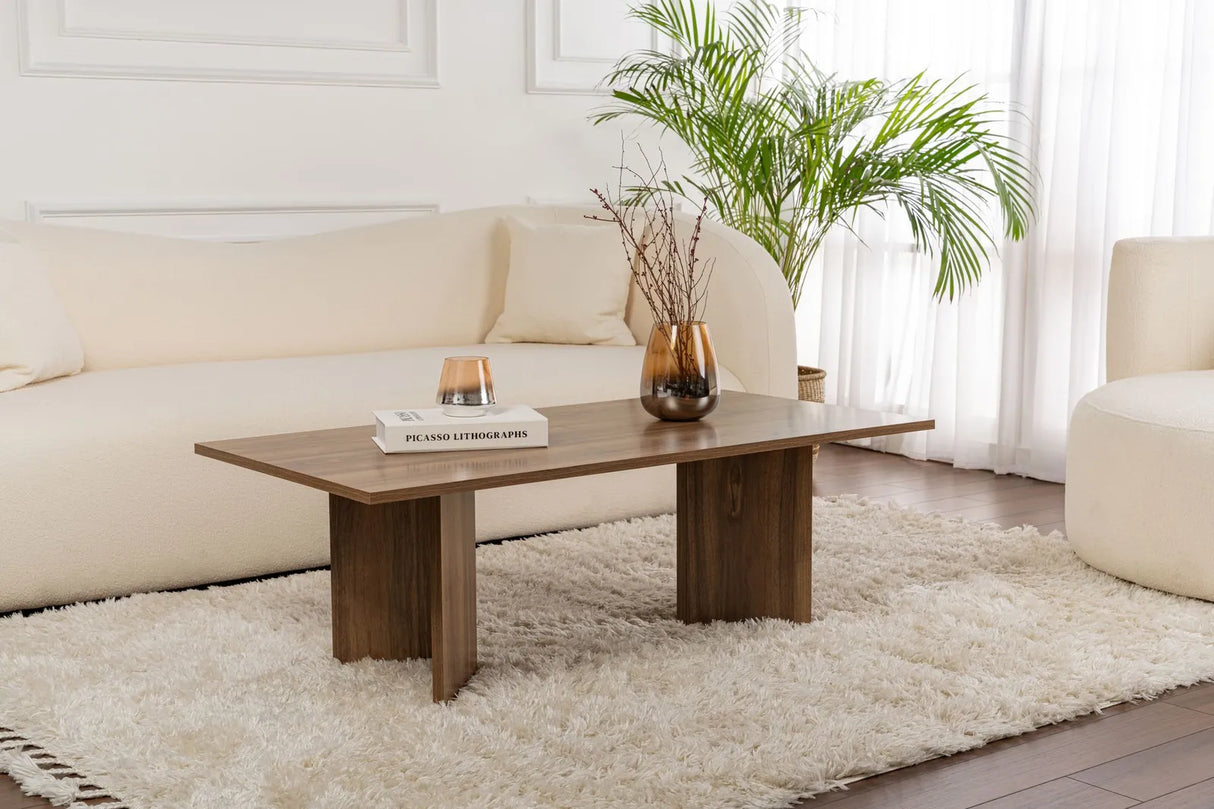 Couchtisch Sabin aus melaminbeschichteten Holz in Venezia-Walnuss, 119×60×40 cm von Hanah Home – Bild 6