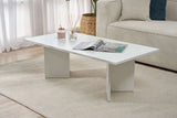 Couchtisch Sabin aus melaminbeschichteten Holz in Weiß, 119×60×40 cm von Hanah Home – Bild 1