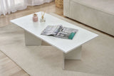 Couchtisch Sabin aus melaminbeschichteten Holz in Weiß, 119×60×40 cm von Hanah Home – Bild 3